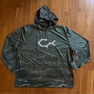 TREEZYN Zyn Shadetech Lightweight Fishing SPF Hoodie Forest Dark Green Camo
